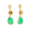 Salircon New Trend Boho Colorful Resin Stone Dangle Earrings for Women Ethnic Vintage Statement Water Drop Long Earring Jewelry