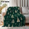 1pc Ultra-Soft Christmas Trees Print Flannel Throw Blanket - Cozy and Comfortable Twin Size Blanket for Bed, Couch, Chair, Office, and Camping - All-S