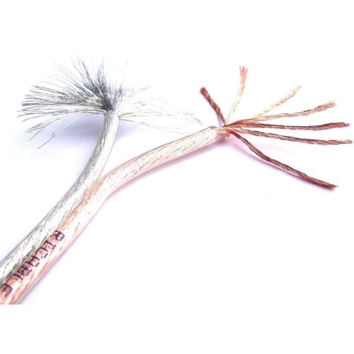 Ricable Premium Speaker 1.520 - Speaker Cable 20m 2 X 1.5 Mm² for Hi-fi Audio Loudspeaker Made of Ofc Copper