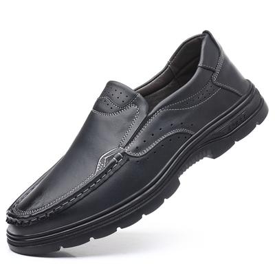 FashionFashion Casual Cow Leather Loafers for Men Spring Autumn Soft-soled New Designer Men's Shoes Solid Color Driving Shoes Male