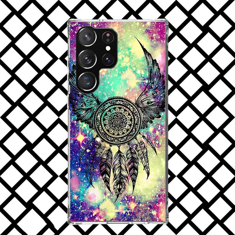 Retro Feather Dreamcatcher Phone Case for Samsung Galaxy S26 S25 Edge S24 S23 Ultra S22 Plus S21 FE S20 + Soft Cover Print Funda