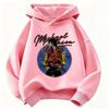 Felpa con cappuccio per bambini Michael Jackson Stampa retrò con lettere e figura Pullover per bambini Ragazzi Ragazze Casual Moda Vintage Felpa