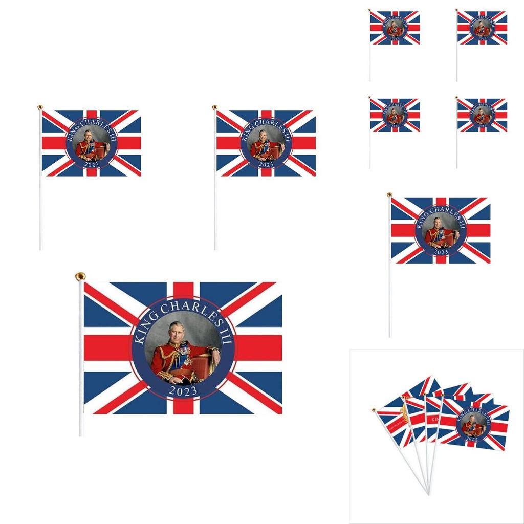 King Charles Iii Handheld Polyester Flag Vibrant Colors And Exquisite Craftsmanship