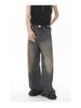 Unisex Retro Vintage Washed Straight-Leg Jeans - Slightly Loose Fit