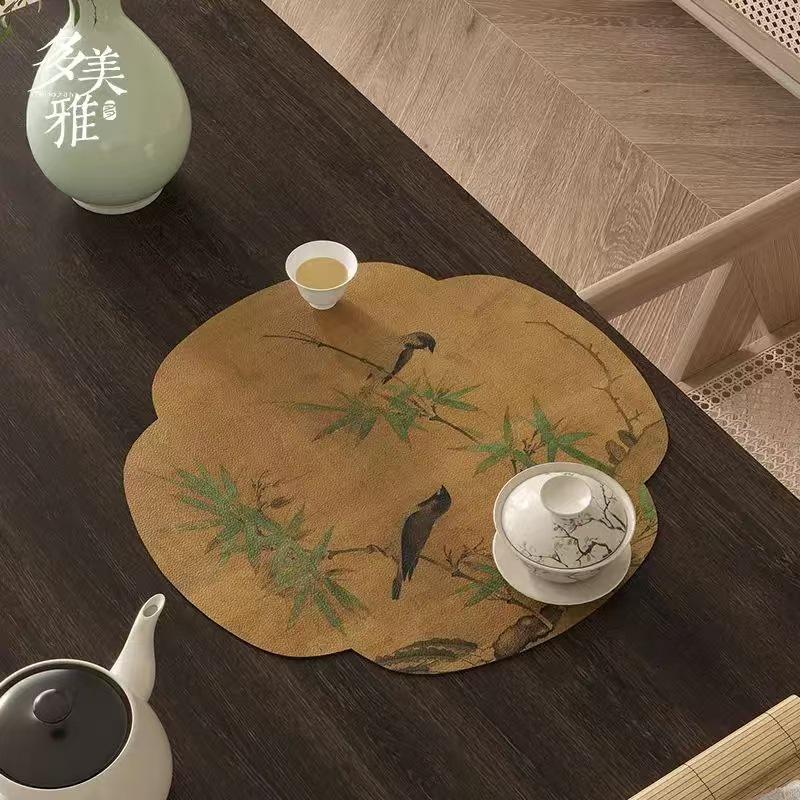 Quick-Drying Chinese-Style Diatom Mud Absorbent Anti-Slip Mat for Living Room and Dining Area