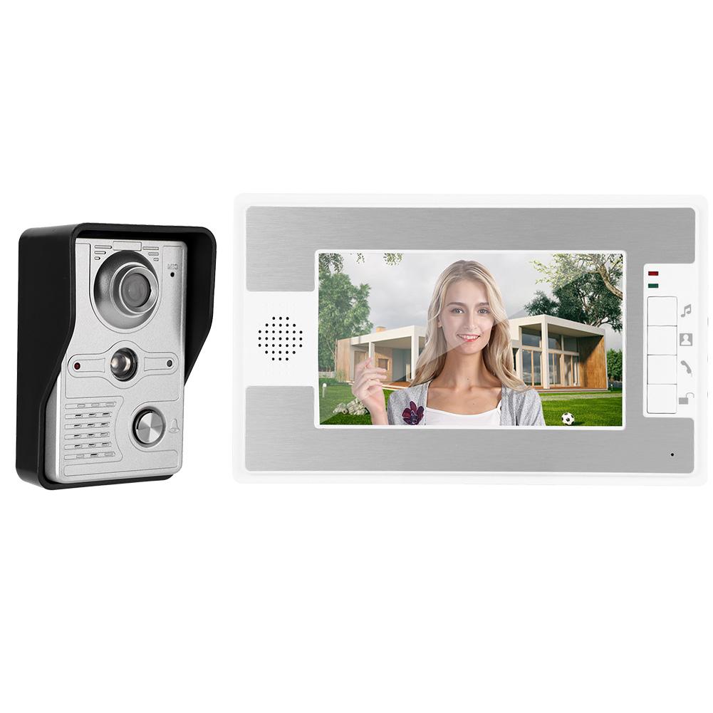 7in Wired Video Doorbell Intercom TFT Screen Night Vision Remote Access System