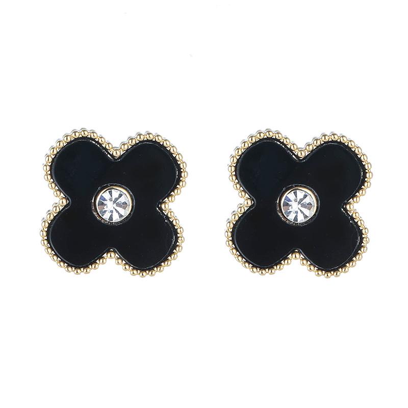 Elegante Vierblättrige Kleeblatt Kupfer Ohrstecker – Niedlicher & Schlichter Mini Schmuck