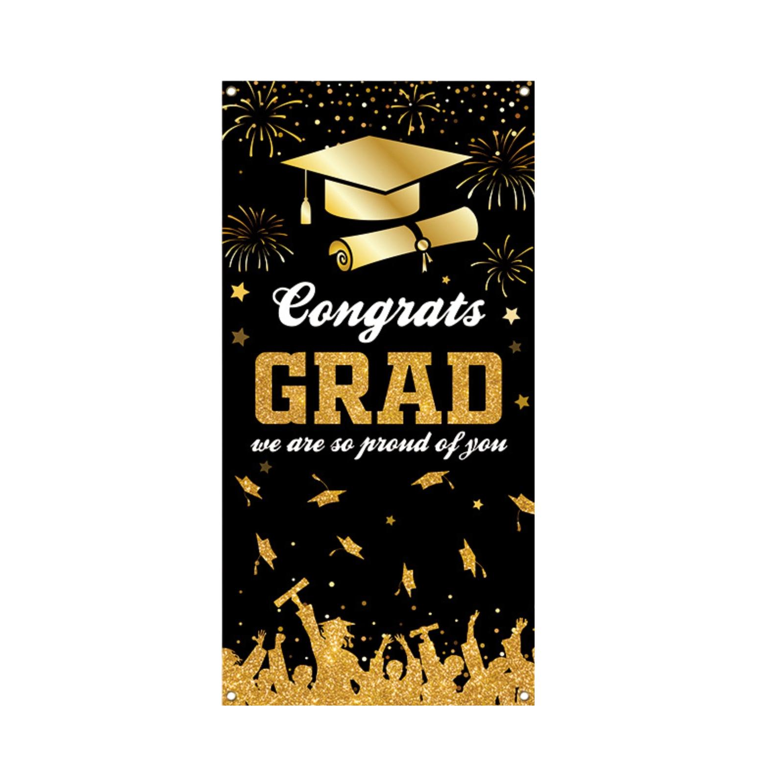 

Graduation Party Background Cloth Hanging Flag Decoration Background Photo Flag one size