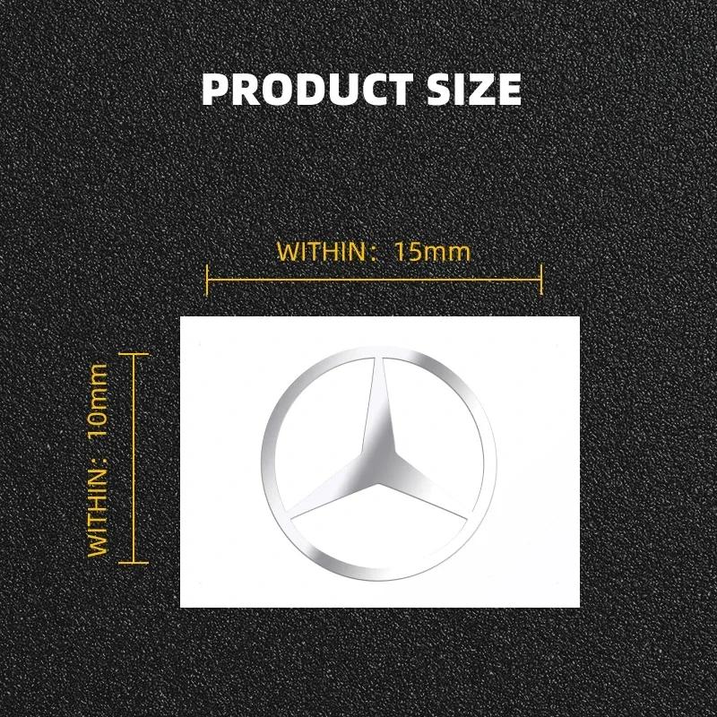 WVWGI1 Hot 2026 For Benz 2/5/10pcs 3D Metal Car Emblem Sticker Decor Badge Decal Interior Styling For Mercedes benz A B R G Class GLK G