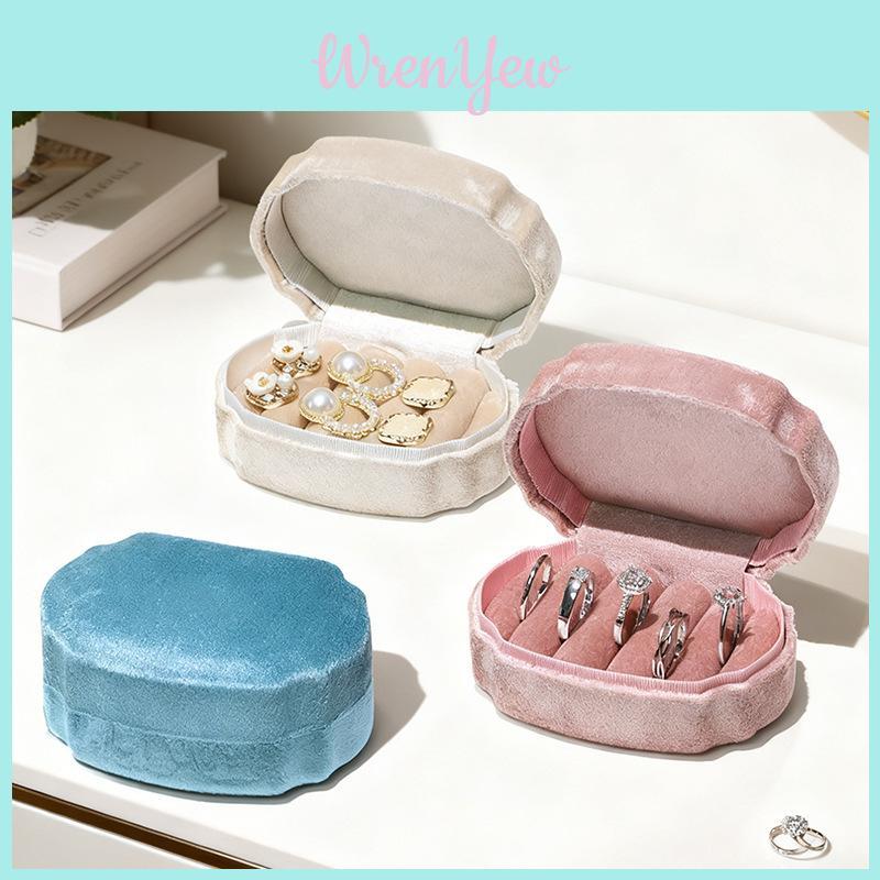 Elegant Velvet Jewelry Organizer With Large Capacity For Rings And Earrings