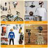 180° Rotation Wall Mounted Universal Motorcycle Helmet Rack Seat Cover  Helmet Storage Holder Alloy Helmet Hanger Stand Hook