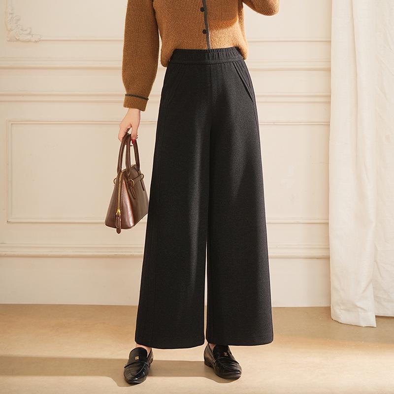 Kadın Yüksek Bel Geniş Bacak Yoga Pantolonu - Hızlı Kuruyan, Nefes Alabilen, Nervürlü ve Esnek - Açık Hava Sporları ve Fitness İçin