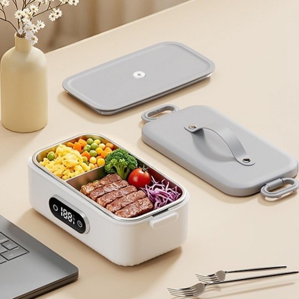 Cordless & Water-free Wireless Heating Food Container 4-speed Temp Electric Lunch Box Outdoor Use