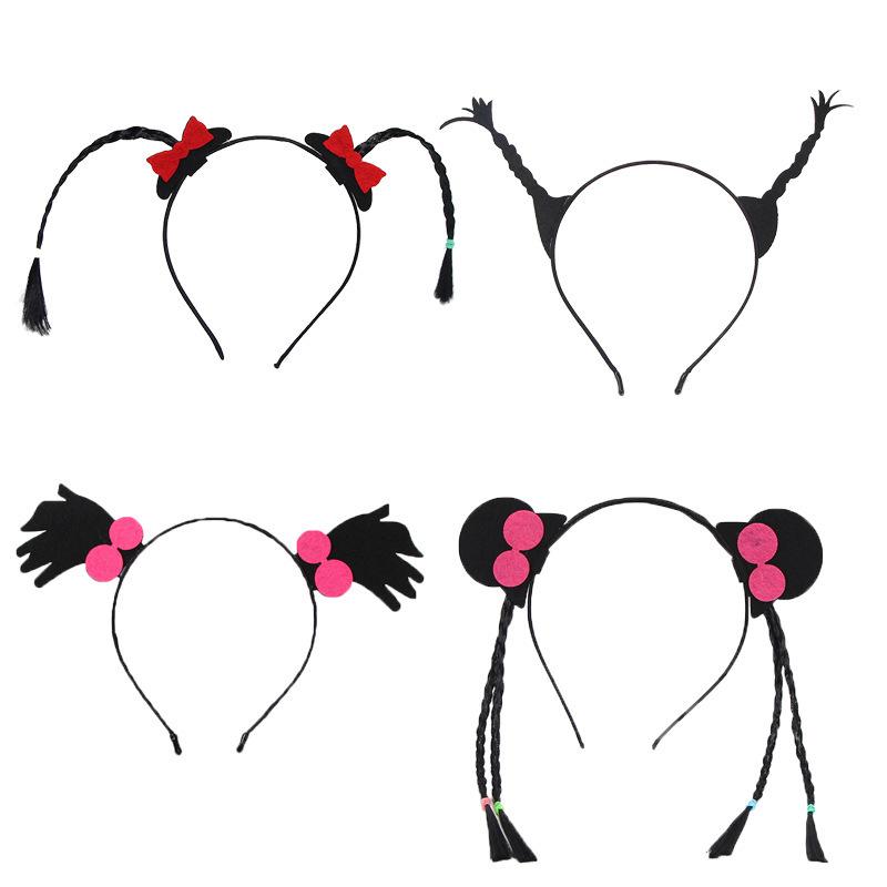 Personalized Halloween Arrow Headband & WiFi Exclamation Hair Clip for Braids