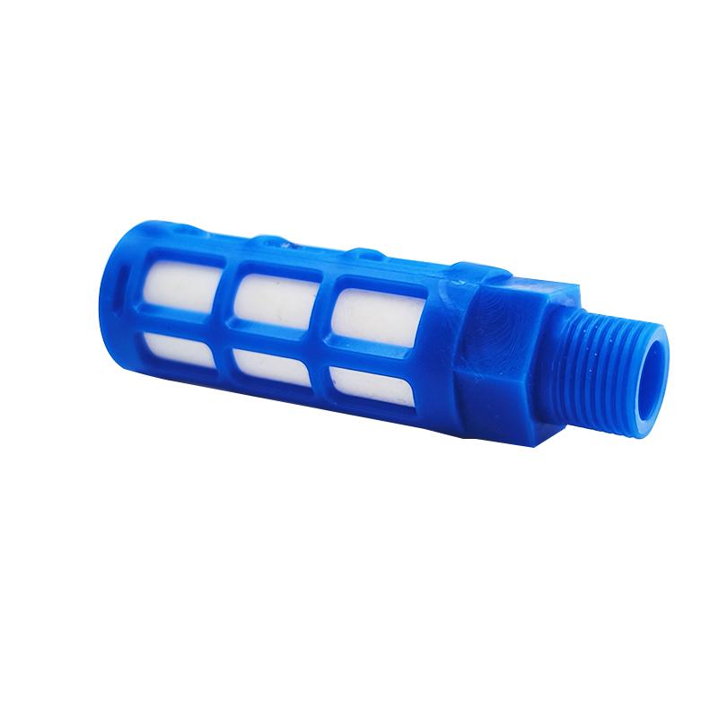 Pneumatic Solenoid Valve Silent Exhaust Silencer - High Pressure Gas, Plastic/Flat/Long Head Options