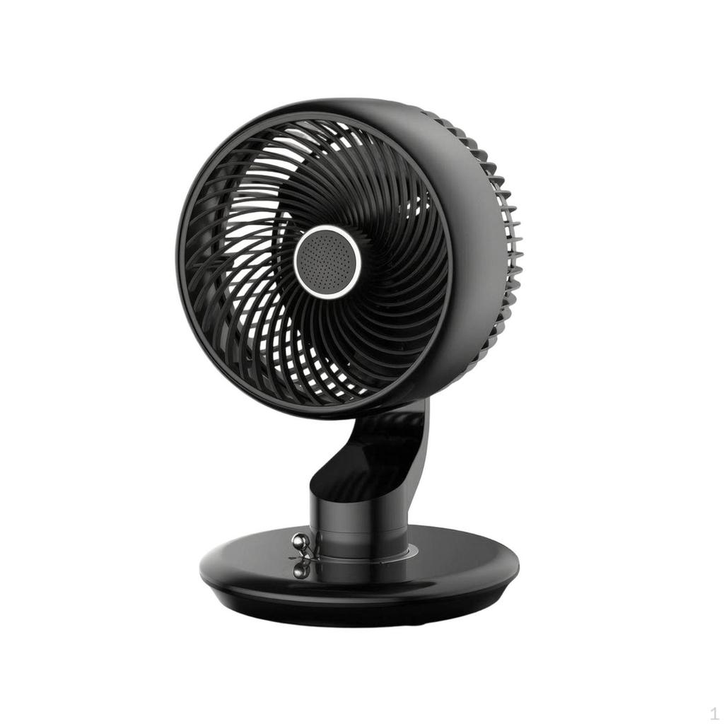 Tabletop Fan Rechargeable Ventilation Portable for Bedroom, Kitchen, Washroom White 5400mah