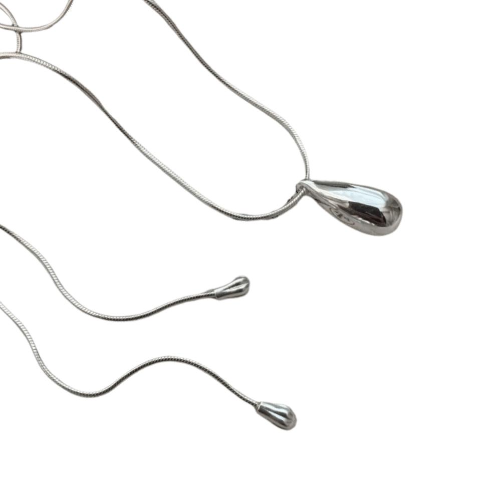 New Adjustable Length Drop Necklace Lightweight Hypoallergenic Pendant Necklace Sweater Chains