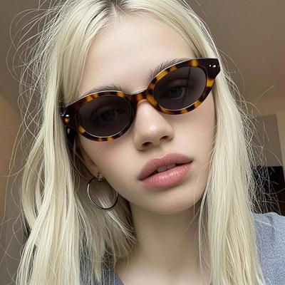 Women's INS Style Oval Small Frame Sunglasses Fashion High-End Street Style Outdoor UV400 Sun Glasses Classic Driving Shades