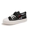 Korean version of girls' white shoes children's canvas shoes girls cartoon cute casual sports shoes embroidered running board shoes