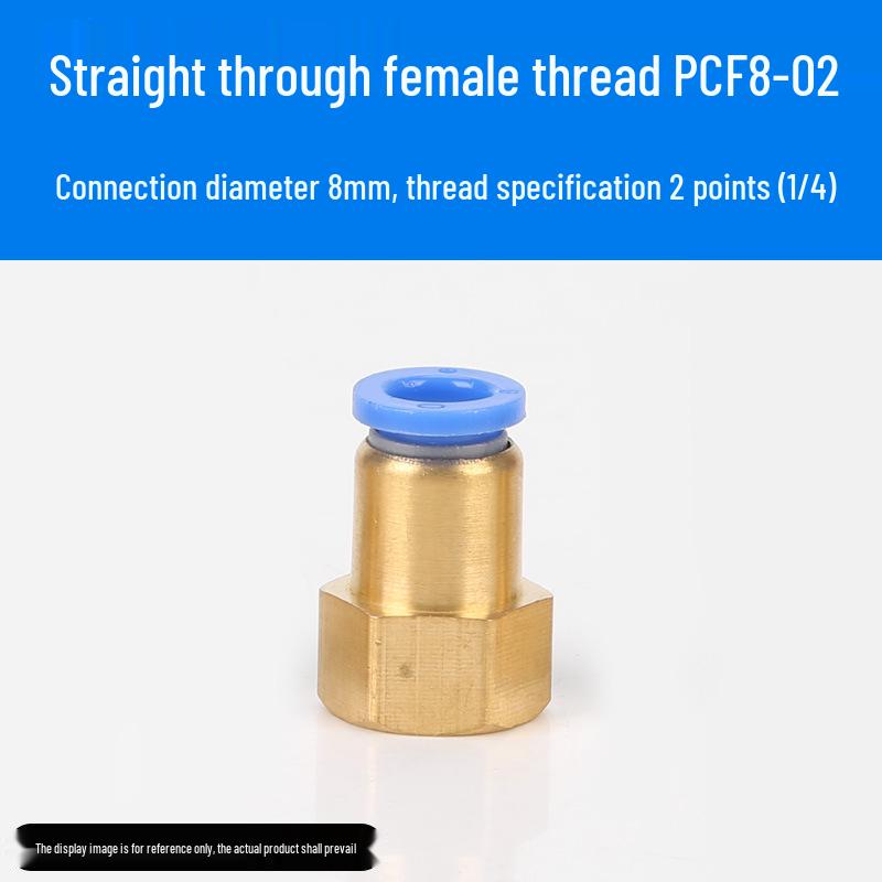 Trachea Connector PC8-02 Male Thread Quick Elbow Insert Pneumatic Throttle Valve