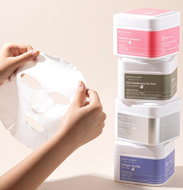 MARY&MAY Collagen Peptide Vital Sheet Mask – 30 Sheets