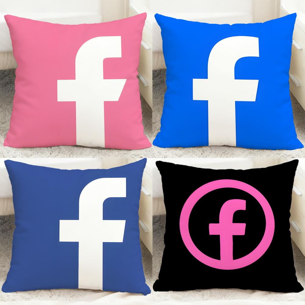 Hot FFacebooking Cushion Cover Comfortable Reversible Pillow Cover Ideal for Car Sofa Bedroom Beyond