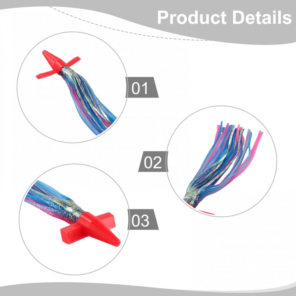 Soft Sea Head Teaser Bait Trolling Lure Double Skirted Double Skirted