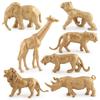 Exquisite Golden Version Realistic Animal Zoo Model Decoration Gift Featuring Lion Giraffe Elephant