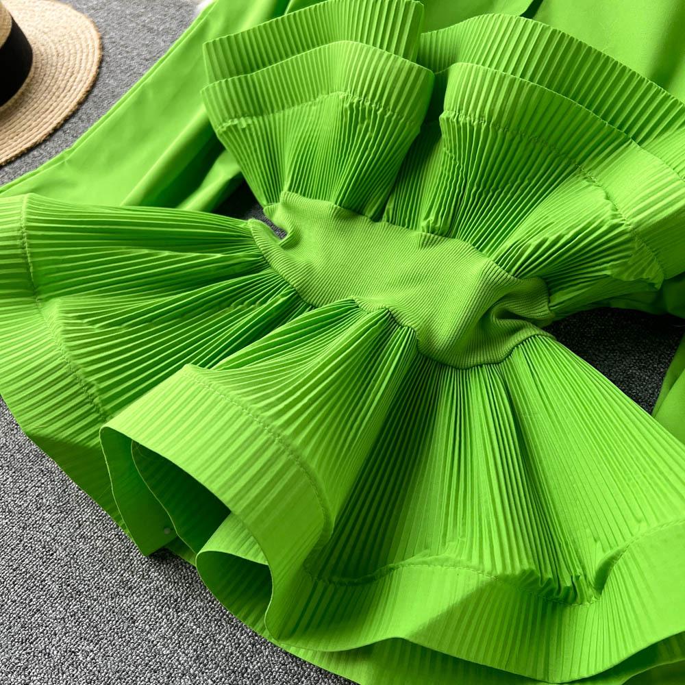 Women's Long Sleeve Ruffle Pleat Top - Slimming, Versatile, and Stylish for Spring