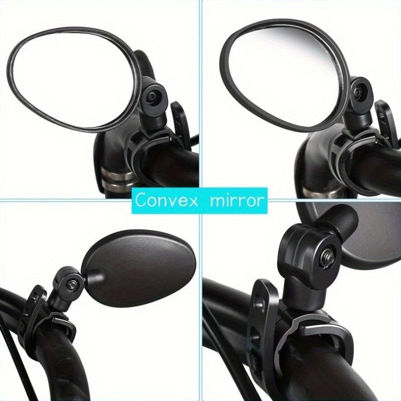 2pcs Oval Cycling Mirrors,360° Rotatable Shockproof Handlebar Mount Mirrors for Mountain Bike and Road Bike