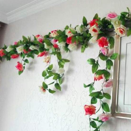 2,35 m umělý květinový listový ratan vinná zahrada park klimatizační trubka