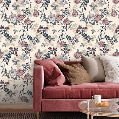 Modern Green Leaves Peel and Stick Wallpaper Natural Leaf Self Adhesive Wallcoverings Waterproof Removable Leaf Wall Decals Home