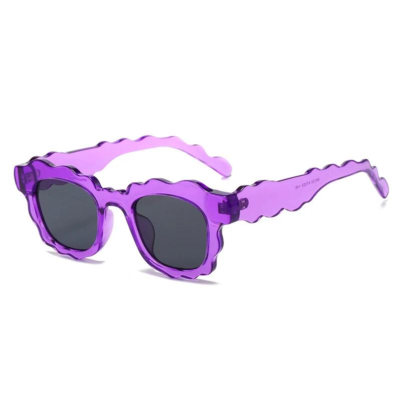 SHAUNA Fashion Irregular Square Jelly Color Sunglasses Women Clear Gradient Shades UV400 Men Trending Unique Sun Glasses