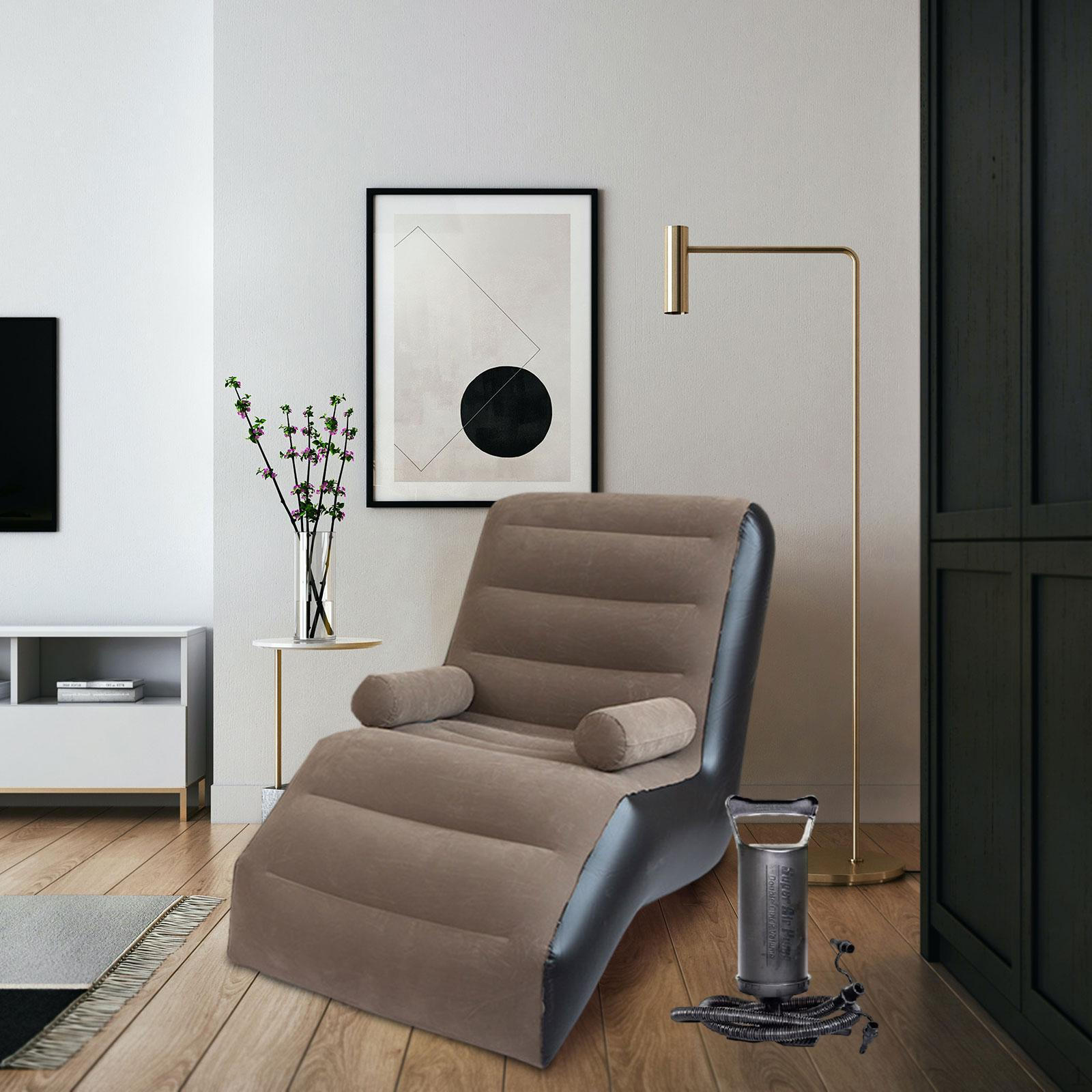 

Надувной диван-кресло Ленивый удобный диван-мебель раскладной шезлонг для дома коричневый