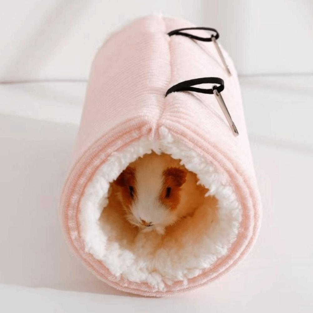 Cute Guinea Pig Tunnel Striped Print Thickened Warm Bird House Lining Warm Nest Pet Hamster Bed Hamster Accessories