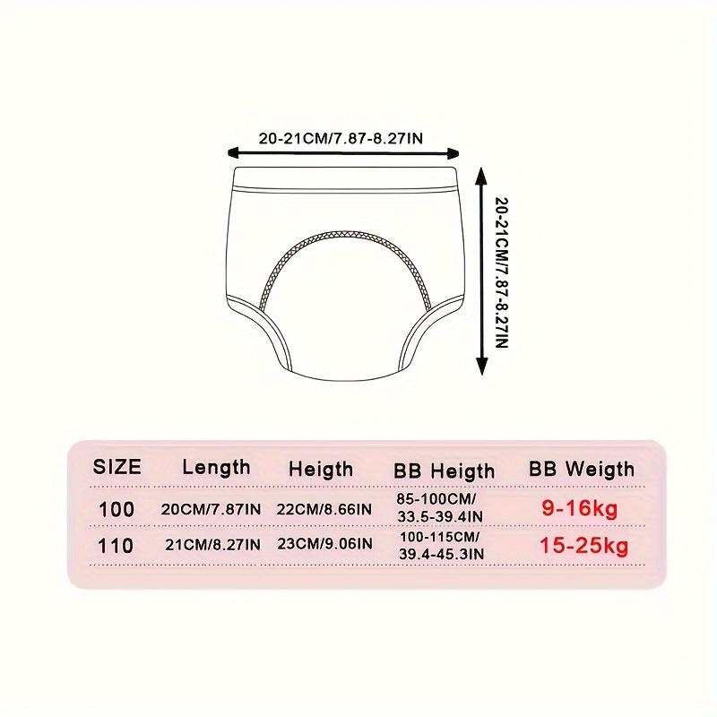 6pcs Plain Color Training Pants Washable Learning Pants Breathable Training Diapers Baby Diaper Cotton Cloth Learning Pants