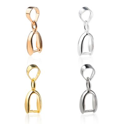 30pcs 4x15mm Copper Seeds Buckle Pendants Clasps Hooks Clips Bails Copper Connectors For DIY Handmade Jewelry Making 4 Colors
