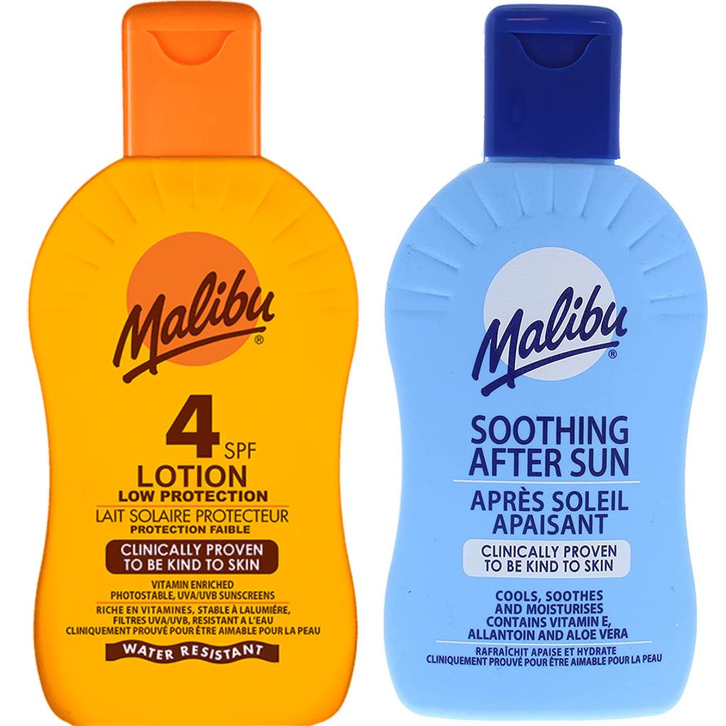Malibu SPF4 Protective Balm 200ml + Tanning Balm 200ml