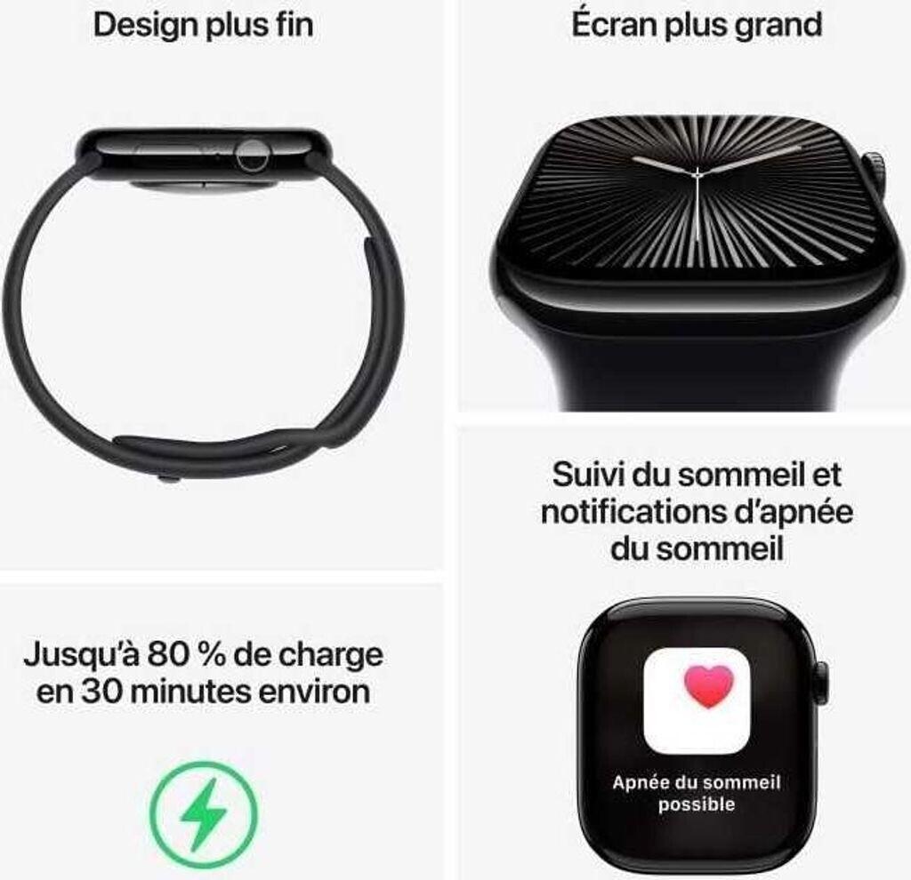 Apple Watch Series 10 4G 46mm Aluminium Silber Sport Loop Blaue Wolke