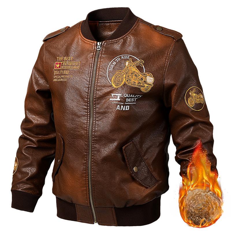 New Spring and Autumn Coat PU Leather Jacket Slim Men's Youth Leather Jacket