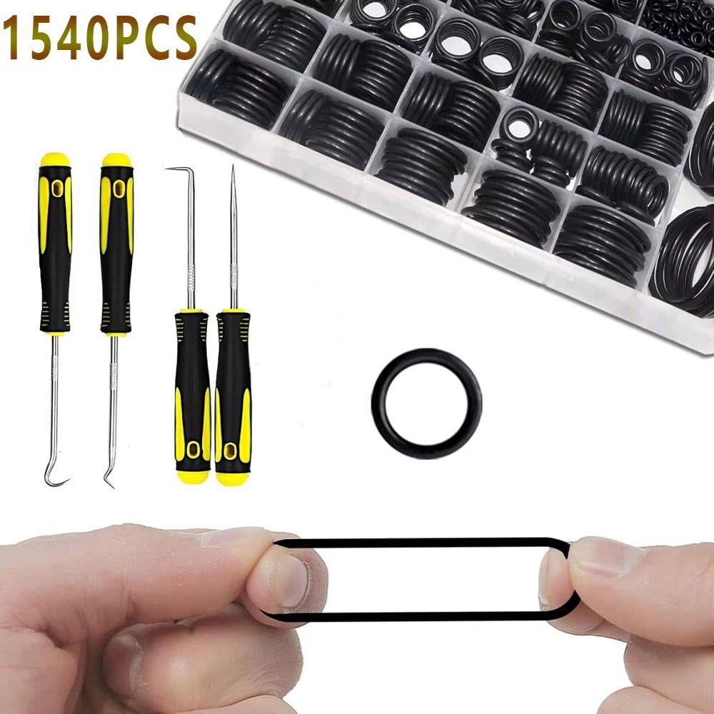 1540Pcs Metric O Rings Oil Resistant Nitrile Rubber Washers High Temperature Resistant Assortment Kit Sealing Seals Water Repair