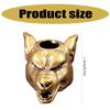Paracord Pendant Brass Wolf Head Adornment for Adventure Seekers Keychain Charm Unique Backpack Hanging Ornament