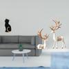 Elegant Resin Cat And Reindeer Figurine Set for Entrance Bookshelf Living Room Bedroom European