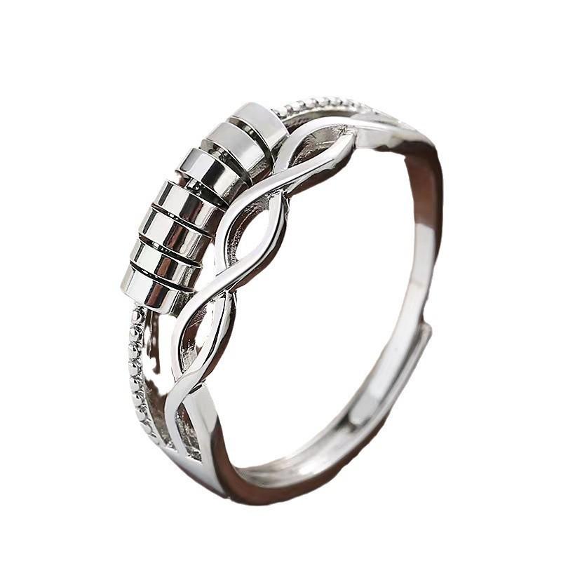 

Антистресс Кольца-спиннеры от тревоги для женщин Нержавеющая сталь Подсолнух Солнце Звезда Кольцо Модные Ювелирные Аксессуары Подарок