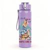 1PC Retro Vintage Lady Art Pattern 750ml Color Plastic Sports Water Bottle Leakproof Flip Straw Lid Suitable for Sports Office Home Use
