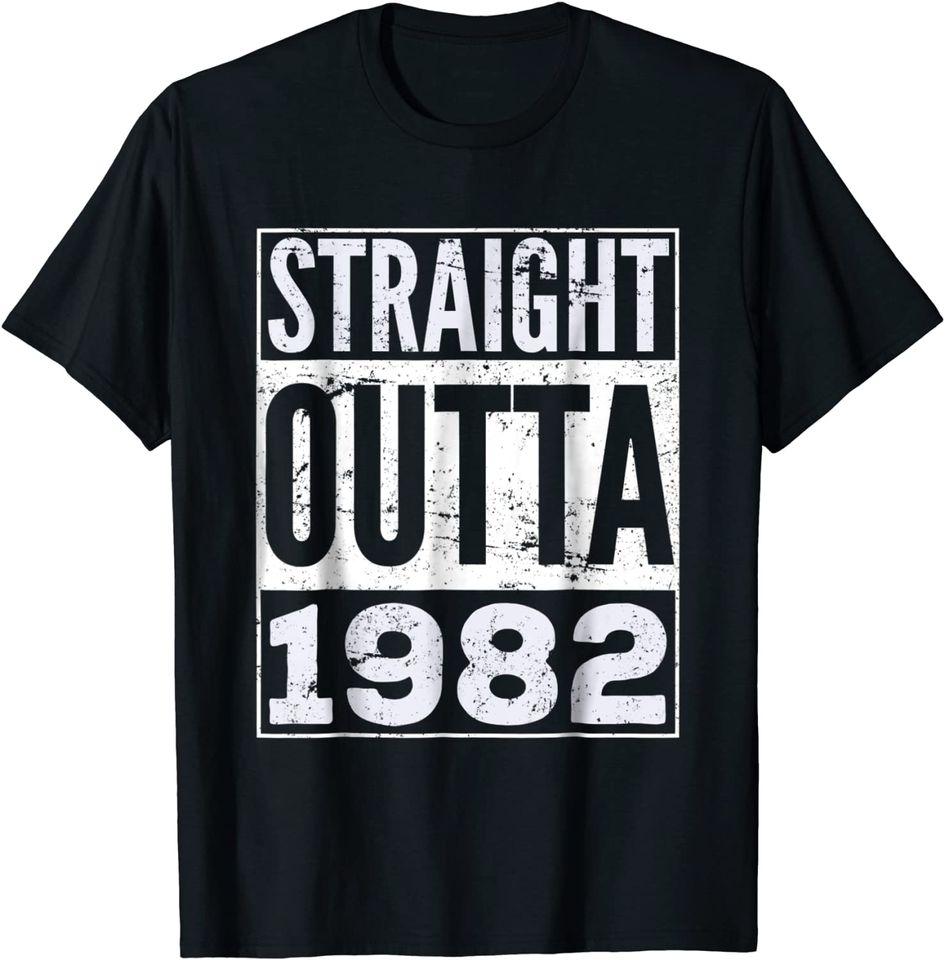 

Adult Straight Outta 1982 T-Shirt Funny Birthday T-Shirt Classic T-shirt M