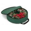 Home Wreath Storage Bag, Round Fabric Case with Carry Handle for Holiday Closet Organization and Shelf Storage