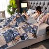 Spring Summer Solid Quilt Machine Washable Cotton Quilts Soft Skin Friendly Blanket for Child Adult Bed