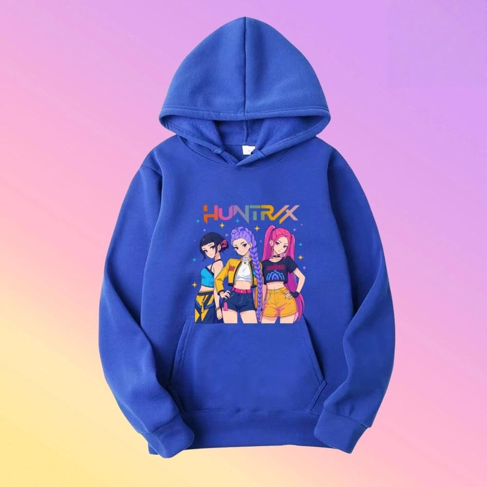 Película KPop Cazadores de Demonios Saja Sudadera con Capucha Ropa de Mujer Tendencia Moda Coreana Streetwear Casual Sudadera Oversize