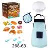 Kids Play Kitchen Set with Baking Apron - Pretend Cooking Utensils Toy for Toddlers - Realistic Chef Role Play Gift